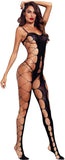 Body Stocking Women Romantic Bodysuit Transparent Sheer Mesh Lace Backless Sexy Lingerie