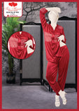 2Pc Silk Pajama Set Nightwear - 7004