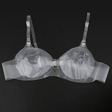 Sexy Women 3/4 Soft Cup Transparent Clear Invisible See Through Bralette Bra.