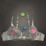 Sexy Women 3/4 Soft Cup Transparent Clear Invisible See Through Bralette Bra.