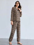 Leopard Soft Loungewear Pajama Shirt Set