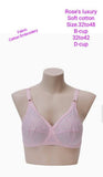 Rose Luxury Soft Cotton Embroidered Non-Padded Bra